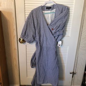 Eloquii gingham wrap dress, 22W